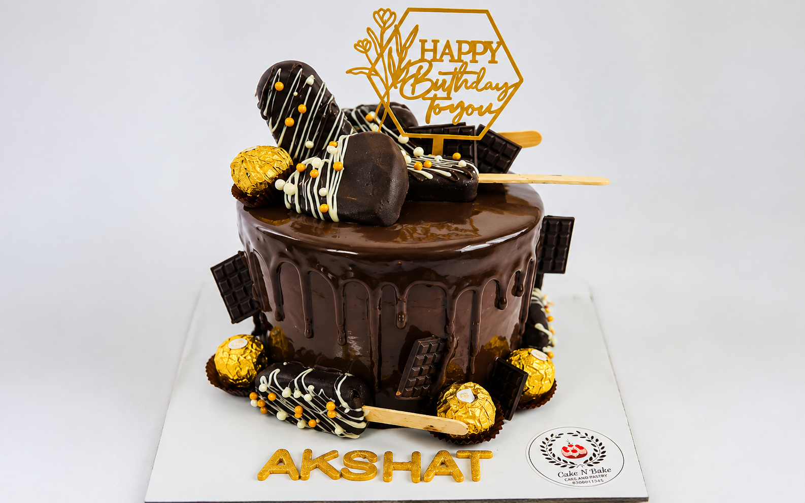 Chocolate Drip Cake Celebration for Akshat