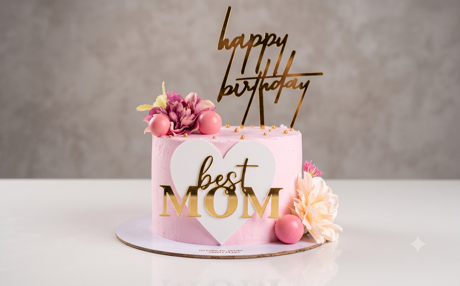 Elegant pink floral multi-tier wedding cake in Ayodhya (3)